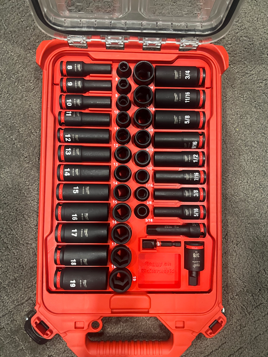 Milwaukee 3/8in 43PC Impact Socket Packout Insert